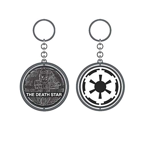 TimeCity Star Wars keychain death star empire logo rotatable 10cm metal