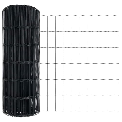vidaXL Eurozaun Grau 0,6 x 10 m aus Stahl, PVC-beschichtet. Ideal für Garten und Grundstück. Modernes Design, langlebig und wetterfest. Perfekt als dekorativer Grenzmarker oder Terrassenbarriere.