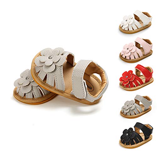 BiBeGoi  Infant Baby Girls Summer Flower Sandals Toddler Princess Dress Flat Outdoor Shoes Newborn Soft Sole First Walkers Shoes