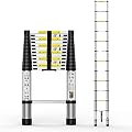 YHKJLYH Telescoping Extension Ladder 12.5Ft, Aluminum Telescopic Ladders Easy to Carry for Outdoor Indoor Use and Household Daily Or Industrial,1.4m/4.5ft