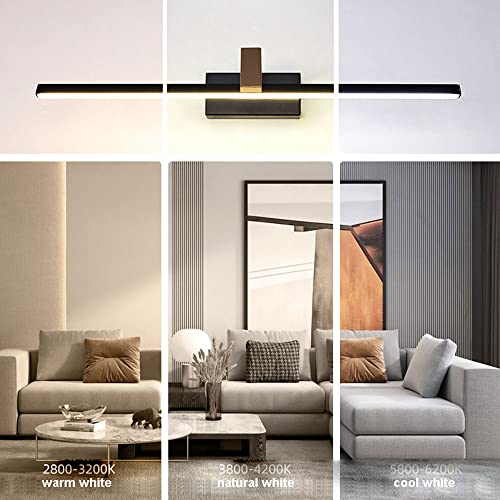 Aplique de pared giratorio con luz LED ajustable para tocador 3
