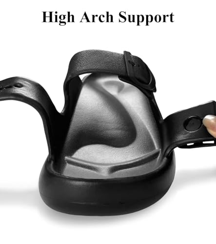 Image of Womens Platform Cloud Slides with Arch Support, Adjustable Double Buckle Recovery Sandals, Comfort Lightweight Ultra Cushion Wedge Sandal
