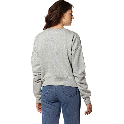 Image of PINACOLADA Women Black Solid Crop Hooded Sweatshirt