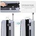 BEIBYE Zwillingsrollen 2066 Hartschale Trolley Koffer Reisekoffer Gepäck M-L-XL-Set (Silber, L)