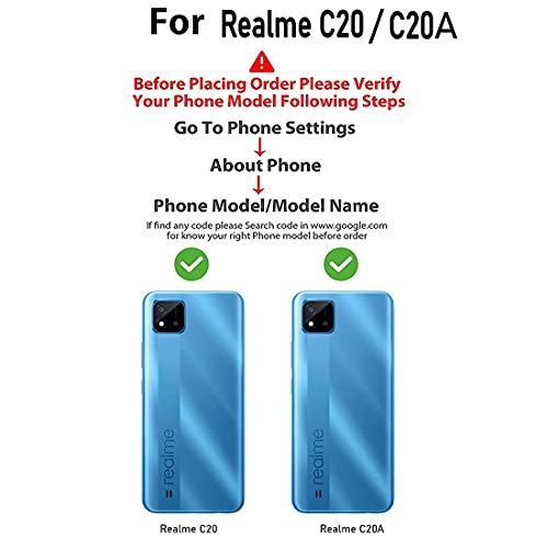 Image of Flip Cover Compatible with Realme C20 / C20A / C11 (2021) | Premium Leather Finish | Inbuilt Pockets & Stand | Flip Cover Back Case for Realme C20 / C20A / C11 (2021) (Black)