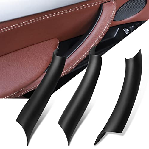 Jaronx Compatible with BMW X5 F15/X6 F16 Door Handle Covers,3PCS Door Pull Handle Covers for BMW X5 F15 2014-2018,X6 F16 2015-2018, Left and Right Side(Black)