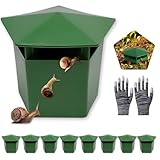 5 Stück Schneckenfalle, Schnecken Fallen für den Garten, Wiederverwendbare Plastik Bierschneckenfallen, Freundlicher Schneckenfänger mit Handschuhen