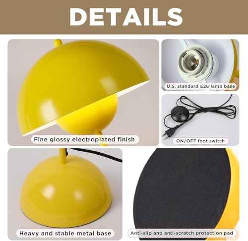 Lampadaire Alpinaluz jaune en acier E27 pour salon - 5