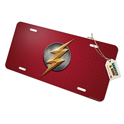 GRAPHICS & MORE Justice League Movie Flash Logo Novelty Metal Vanity Tag License Plate