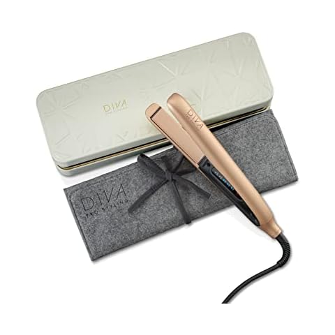 Diva Pro Styling Precious Metals Touch Straightener Rose Gold with Macadamia Argan Oil and Keratin Infused Ceramic Plates, PRO201 Cover