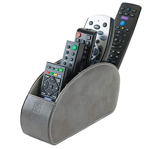 Remote Control Holder with 5 Compartments, Grey PU Leather Office Organization Storage Caddy Box for TV Remote, Heater Controllers, Media Player, Office Supplies, Makeup Brushes CEG10 - Cosy Home Interiors Remote Control Holder with 5 Compartments, Grey PU Leather Office Organization Storage Caddy Box for TV Remote, Heater Controllers, Media Player, Office Supplies, Makeup Brushes CEG10 - Image 7