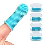  Cepillo de dientes para perros, kit de cepillo de dientes para dedos (paquete de 4), Mascotas Dedo del Cepillo de Dientes, Cepillo de Dientes de Silicona para Perros, Cepillo Dientes Gato