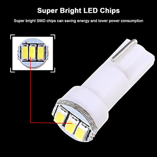 cciyu 20x T5 17 74 73 3-3014SMD lámparas LED blancas miniatura 4