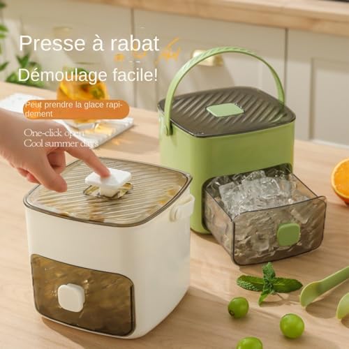 Machine à glaçons à pression 48 cubes avec bac et poignée ergonomique - 6