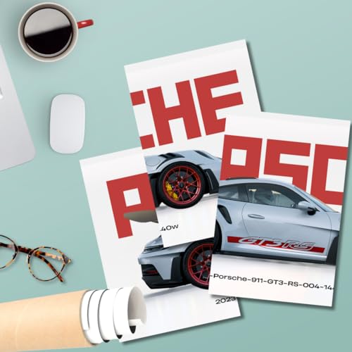 Image of Good Hope Porsche 911 Car Poster | Split Design Car Posters | 3 A4 Sized Cars Poster for Wall | Large Size | Wall Art | Split Posters for Living Room, Home & office wall decoration Wallpaper Stickers