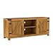 Walker Edison Furniture Company Farmhouse Barn Wood Universal Stand for TV's up to 64" Flat Screen Living Room Storage Cabinet Doors and Shelves Entertainment Center, 58 Inch, Barnwood Brown