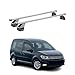 Produktbild Menabo Dachträger Grundtäger kompatibel mit VW Caddy 2015-2020 Stahl 75kg Silber 2tlg Fixpunkte für Fahrradträger, Dachboxen, Skiträger Abschließbar