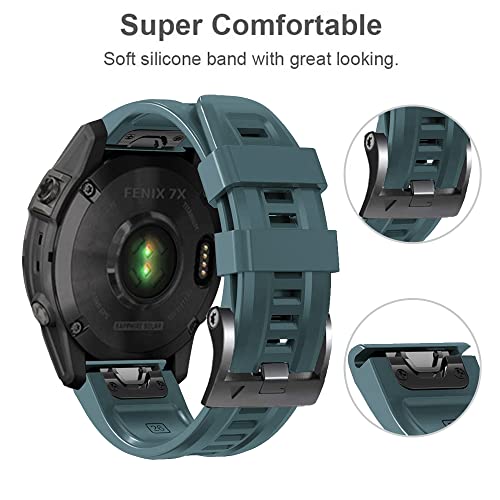 Correa Garmin Fenix 7X silicona 26 mm para entrenamientos de montaña y natación 7