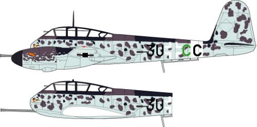 Fine Molds FL10 Messerschmitt Me 410 B-1/U4 1/72 - Kit de escala