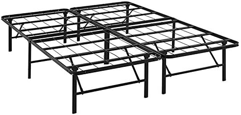 Modway MOD-5429 FBA_ Horizon Replaces Box Spring-Folding Metal Mattress Bed Frame, Queen, Brown