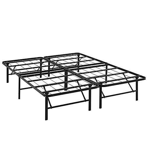 Modway Mod-5429 Fba_ Horizon Replaces Box Spring-Folding Metal Mattress Bed Frame, Queen, Brown #TOP2