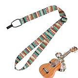 Correa de Guitarra Clásica Duokon, Correa de Transporte Ajustable, Estilo Bohemio, 2,7 Cm de Ancho, Longitud Ajustable de 50 Cm a 70 Cm, Multicolor