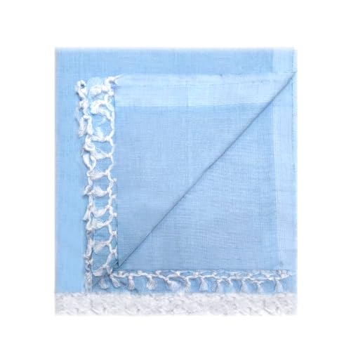 Image of OKTIC Bhagalpuri Plain Dull Chadar Combo Pack of 2, Lightweight Thin Layer Comfortable Handloom Cotton Top Sheet for Summer, Peach Sky Blue Single Size 230 x 130 cm