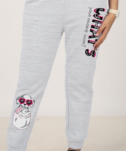 Image of KYDA KIDS 100% Cotton Printed Regular Fit Joggers for Girls (Pack of 1)