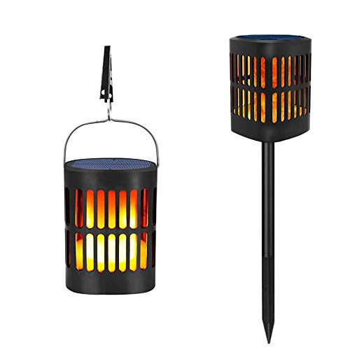 Preisvergleich Produktbild Solarleuchte Garten, Solar Fackel Solarlampen für Außen Gartenfackeln Solar LED Solarlampe, Realistischer Flammeneffekt, IP65 Wasserdicht (2 Packung)