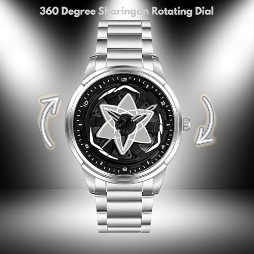 Image of Branded Men's Sport Quartz Watch Ninja Wheel Dial 360 Rotating Casual Fashion Stainless Steel Alloy Mens & Boy's Luxury Metal Gift Creative Watch