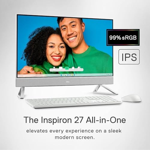 Image of Dell 2024 Newest Inspiron 27 All-in-One Desktop, 27 inch FHD Touch Display, Intel 10-Core i7-1355U(up to 5.00 GHz), NVIDIA GeForce MX550, 64GB RAM, 2TB SSD, Wi-Fi 6E, Bluetooth, Windows 11 Pro