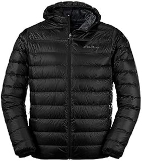 Eddie Bauer Men's CirrusLite Down Hooded Jacket, Black Regular XL