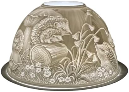 Hedge Hog, LED Light, Porcelain, 4.75-inch Width x 3-inch Height, Home Decor