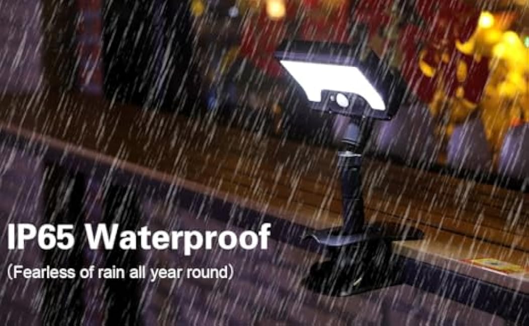 OTSOFDWL Solar Light for Outdoor Stairs - Waterproof Clip & Stand Light, 92 LEDs Motion Sensor, Deck Fence Camping Lighting(1Pack)