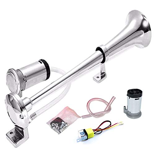 SCSHOPPING - Air Horn 12v 150db Loud Horn Compressor Kit-Single Trumpet Car Air Horn Kit - Truck Vehicle