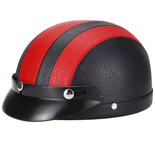 Casco de motocicleta retro de media cara tipo casco scooter verano 2