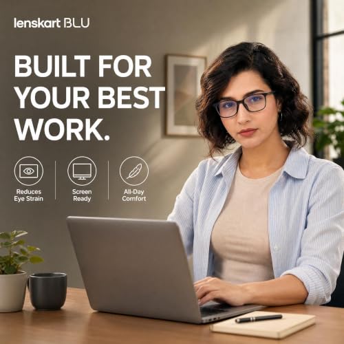 LENSKART BLU Zero Power Blue Cut Computer Glasses, Black - Image 7