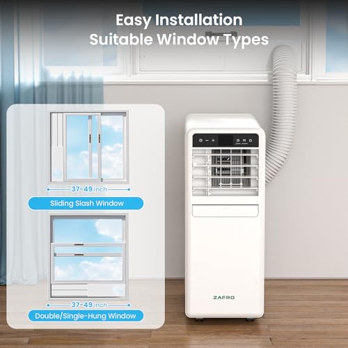 ZAFRO Portable Air Conditioners, 10000 BTU (6000 BTU SACC), Smart AC Unit with Drainage-free Cooling, Fan & Dehumidifier, Portable AC with APP/Remote, 47dB Quiet, 24H Timer for Living Room, Bedroom - Image 8
