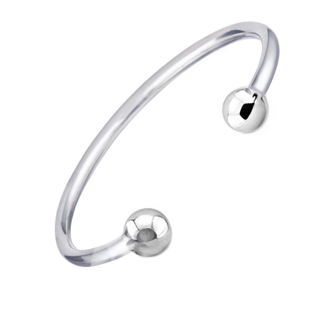 Plain 925 Sterling Silver Torque Bangle For Men 22.5grs