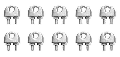 Câble métallique clip 3mm serre-câble inox 316 pour câble acier inoxydable