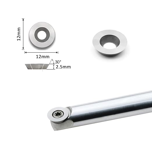 Fresas de Carburo Redondas 12mm para Torno de Madera, 10 piezas miniatura 5