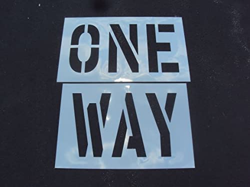 24" ONE Way Parking Lot Stencil - Actual 24" Letter Height. (Not 9" Wide) 1/16" Thick LDPE Material. (.060") by The American Striping Co. Ohio