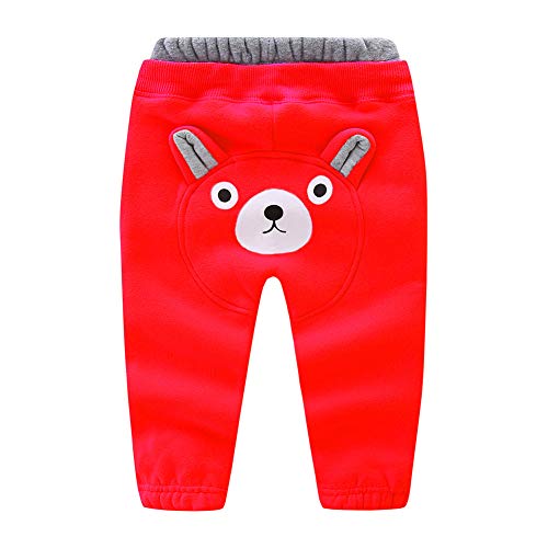 Image of Mud Kingdom Kids Fleece Jogger Pants Winter Cute Bear