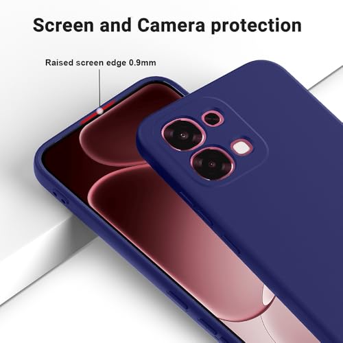Image of Back Cover for Oppo F31 5G | Full Camera Protection | Premium Liquid Silicon Case | Flexible Bumper Case for Oppo F31 5G (Dark Blue)