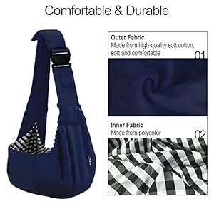 PETLOFT-Reversible-Dog-Cat-Sling-Carrier-Small-Dog-Carrier-Adjustable-Dog-Sling-Hands-Free-Cross-Body-Carrier-with-Collar-Hook-for-DogCatBunny-up-to-11lb-Blue - Cucciolini Doodles PETLOFT-Reversible-Dog-Cat-Sling-Carrier-Small-Dog-Carrier-Adjustable-Dog-Sling-Hands-Free-Cross-Body-Carrier-with-Collar-Hook-for-DogCatBunny-up-to-11lb-Blue