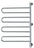 Amba Swivel Large Jill J-B004B 6-Bar Plug-in Heated Towel Rack in Brushed