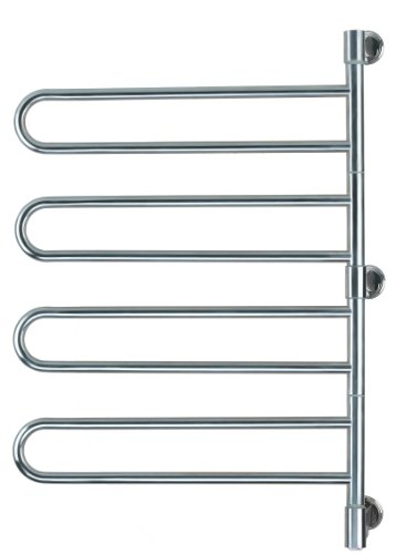 Amba Swivel Large Jill J-B004B 6-Bar Plug-In Heated Towel Rack In Brushed #TOP17