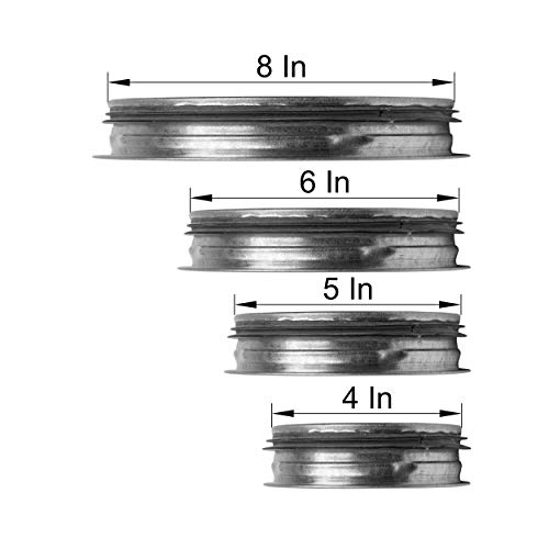 4\" inch Duct End Cap - Duct Cap - Outlet Cap - Round Metal Cap - Dryer Vent Plug - Ducting Plug - Thumbnail 6