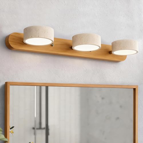 Travertine Bathroom Vanity Light Fixture - Modern Warm White LED