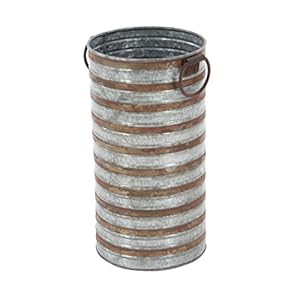 Deco 79 metal indoor outdoor planter large planter pot with handles set of 2 planters 20 16h gray  urban country home decor